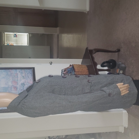 Clssic XXI s vertical stripes pocket & button details slight puff sleeve - Picture 5 of 13